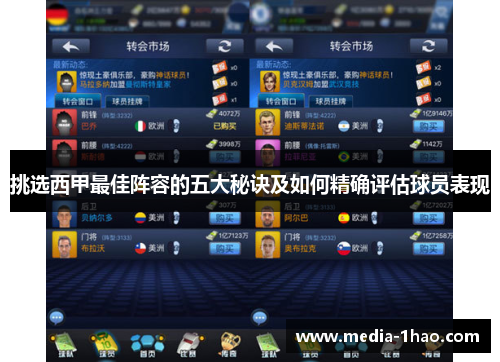 挑选西甲最佳阵容的五大秘诀及如何精确评估球员表现
