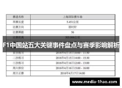F1中国站五大关键事件盘点与赛季影响解析